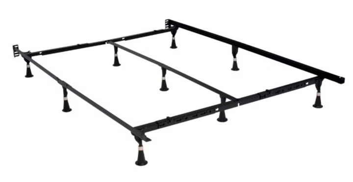 Adjustable Bed Frame w/ Glides: Queen & King Size