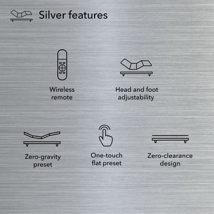 Serta Baselogic Silver Adjustable Base